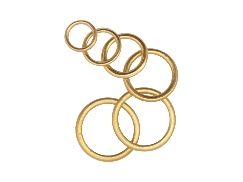 Pack of 50 SMALL Curtain Upholstery Rings Hollow Brass 