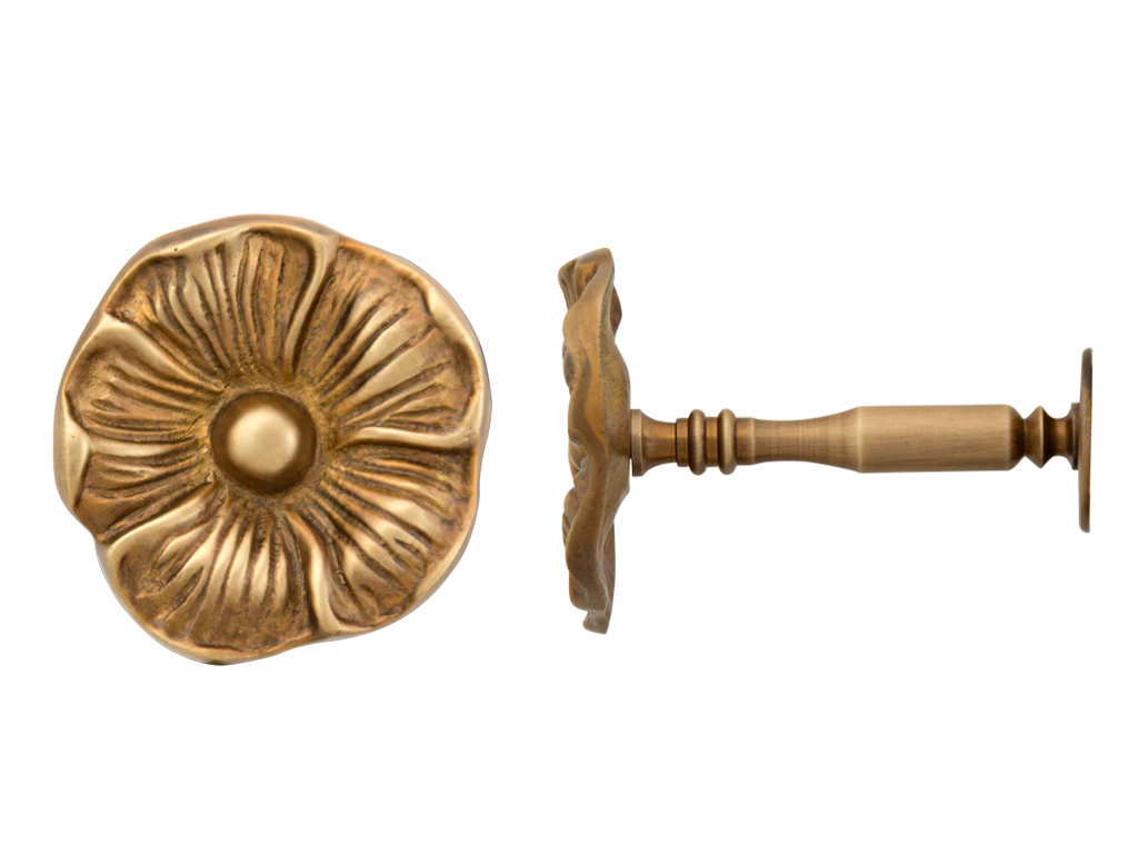 brass curtain pole holdbacks