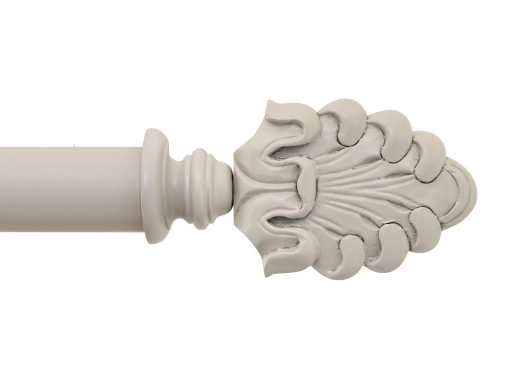 wooden curtain pole finial carved roman