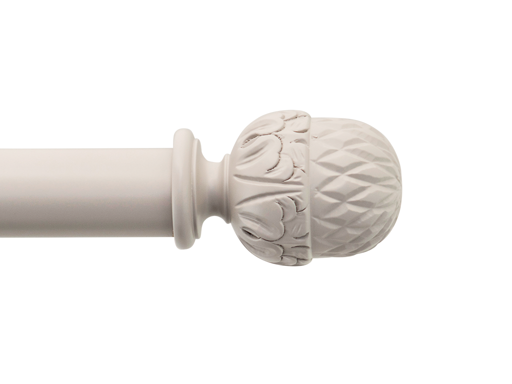carved pomegranate curtain pole finial