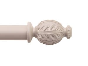 wooden curtain pole finial carved bud