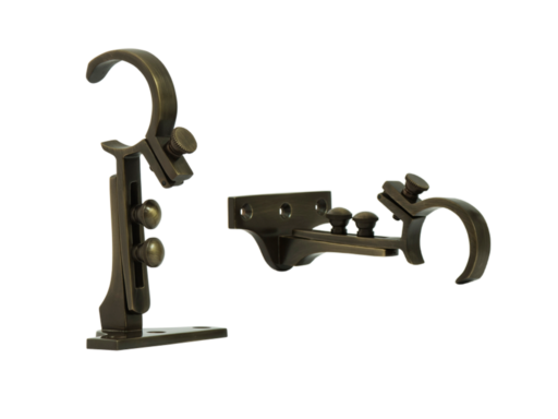 brass curtain pole brackets