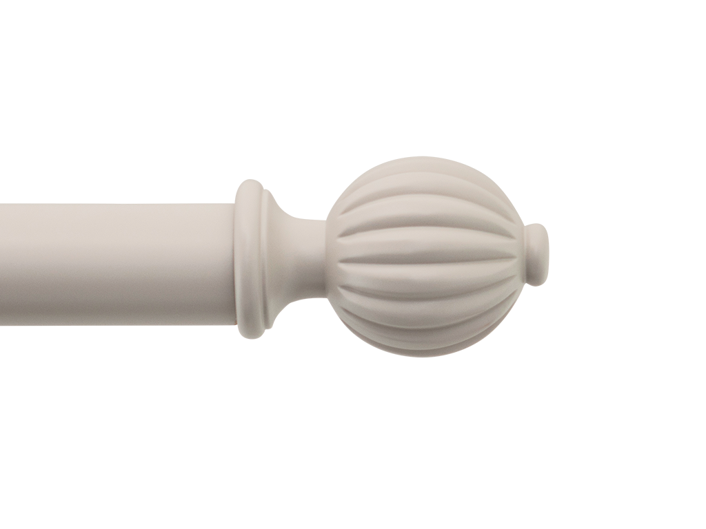 fluted ball curtain pole finial