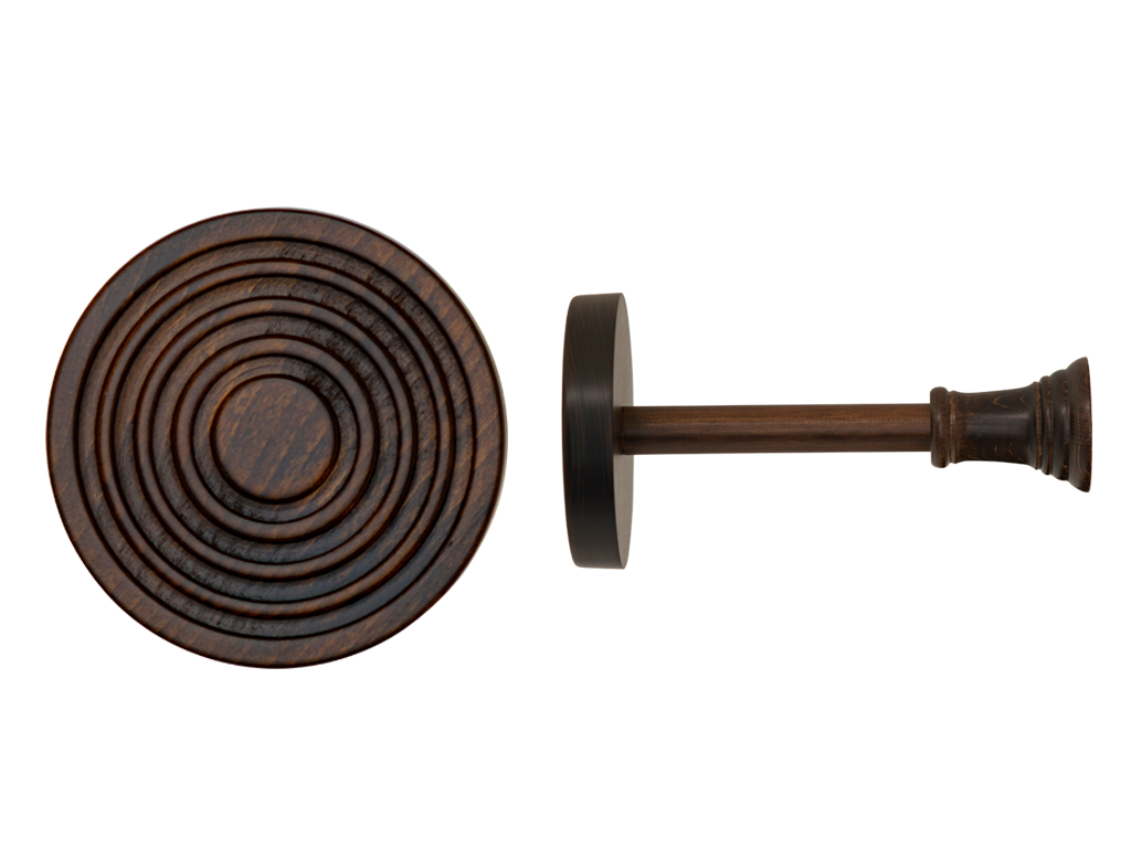 Large Ribbed Wooden Curtain Holdback Hunter & Hyland