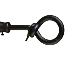 iron curtain pole finial loop