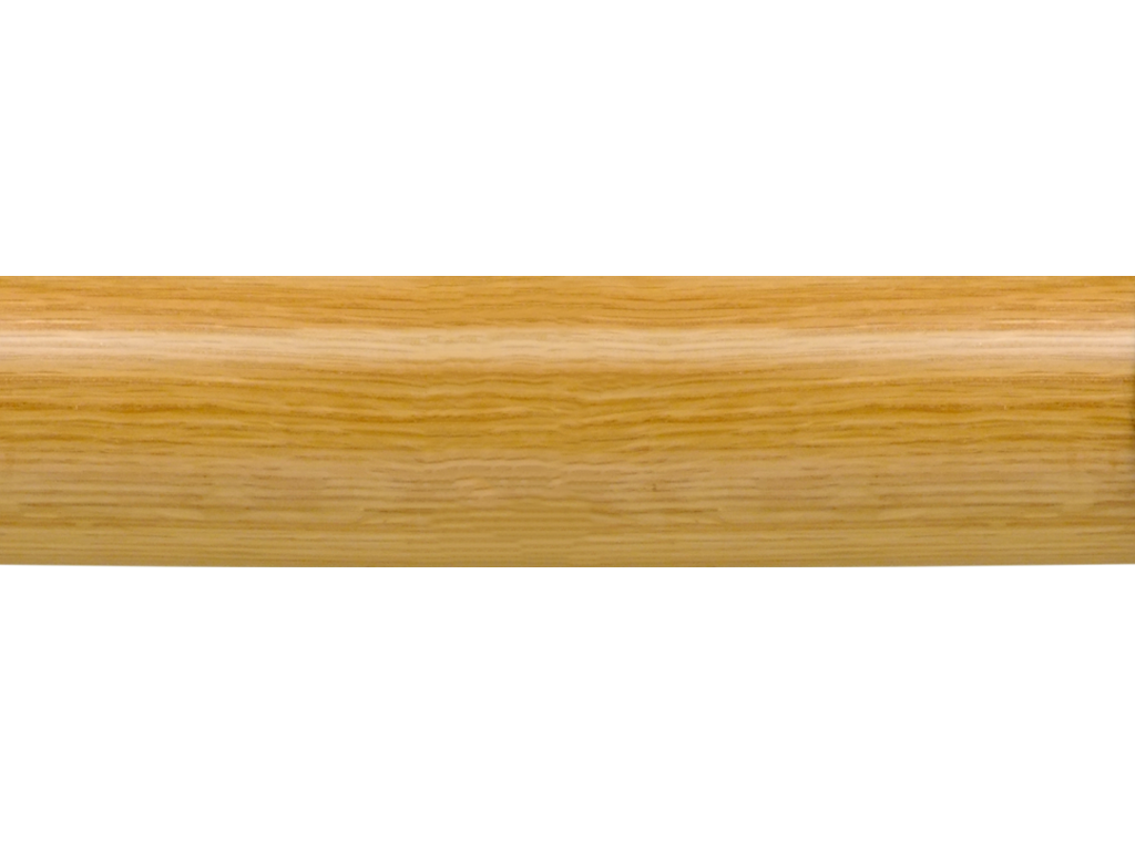 wooden curtain pole finish natural polished real oak