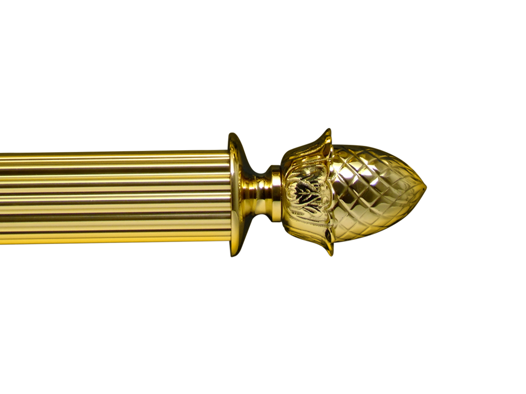 brass curtain pole finials - pinneapple