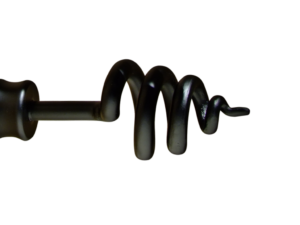 iron curtain pole finial twist