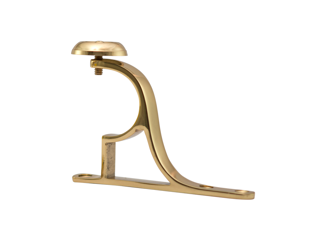 brass curtain pole end bracket