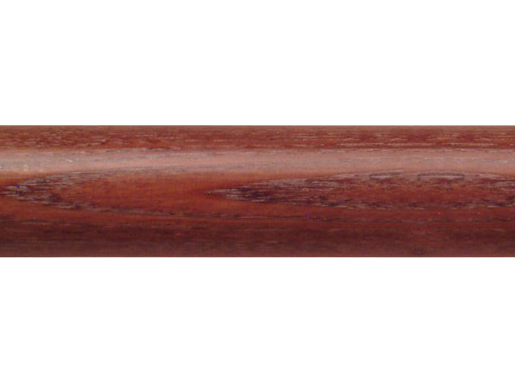 wooden curtain pole finish chalkwax walnut