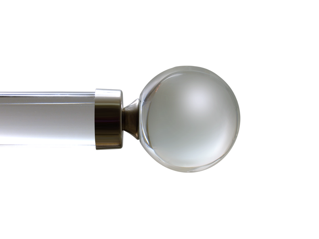 crystal curtain pole finial