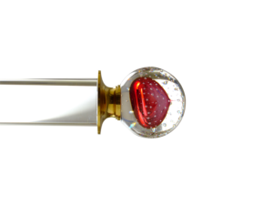 red crystal curtain pole finial