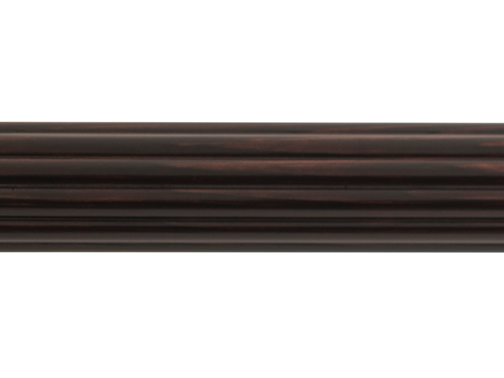 reeded wood curtain pole