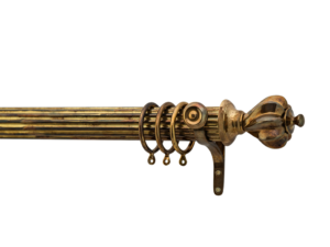 Distressed Brass Curtain Pole - Hunter & Hyland