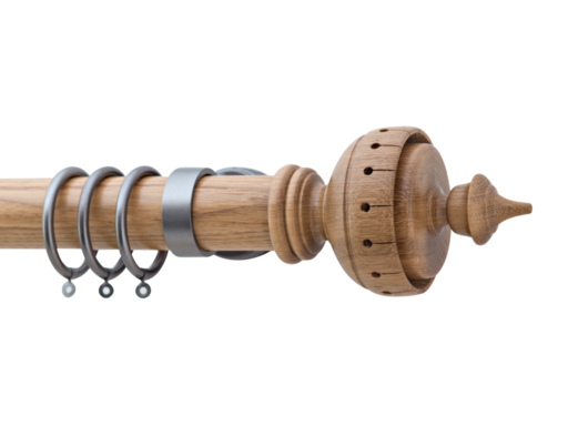 Curtain Poles UK - oak curtain pole