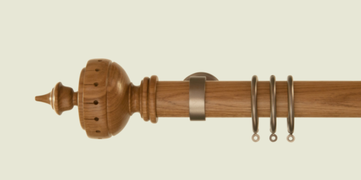 Real oak curtain pole