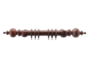 walnut masquerade wooden curtain pole