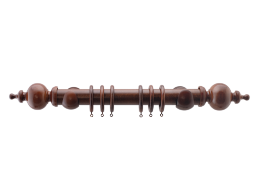 walnut masquerade wooden curtain pole