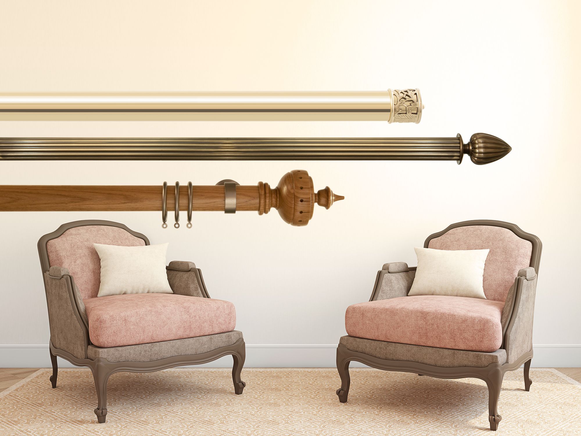 bespoke curtain poles