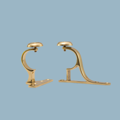 brass curtain pole brackets