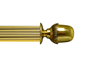 plain acorn brass curtain pole finial