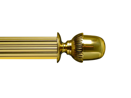 plain acorn brass curtain pole finial