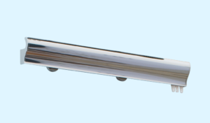70mm S-rail pole in polished chrome with end caps