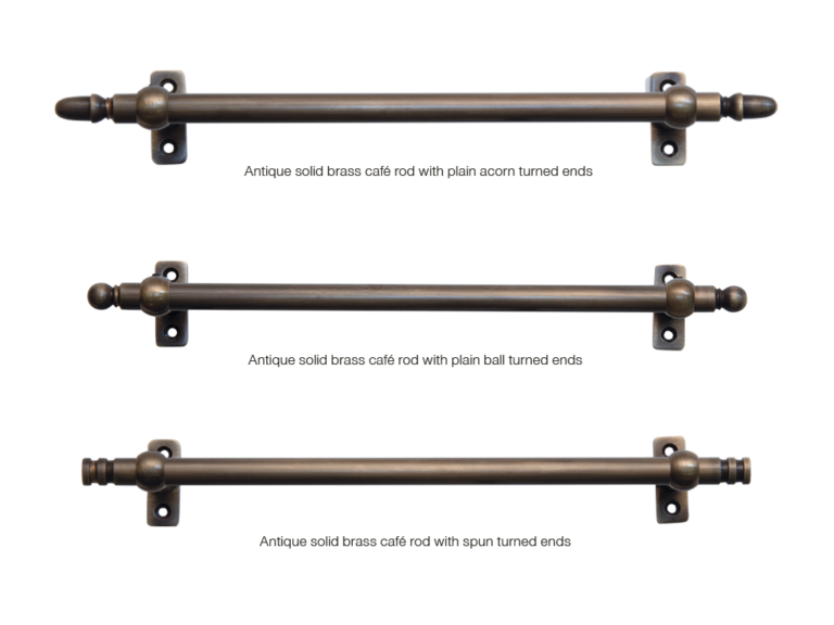 Café Rods & Net Rods Brass Café Rod Hunter & Hyland UK