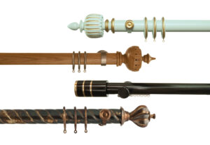 wooden curtain poles