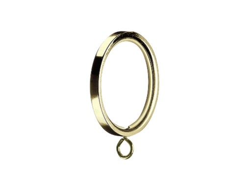 solid brass curtain ring with plastic insert